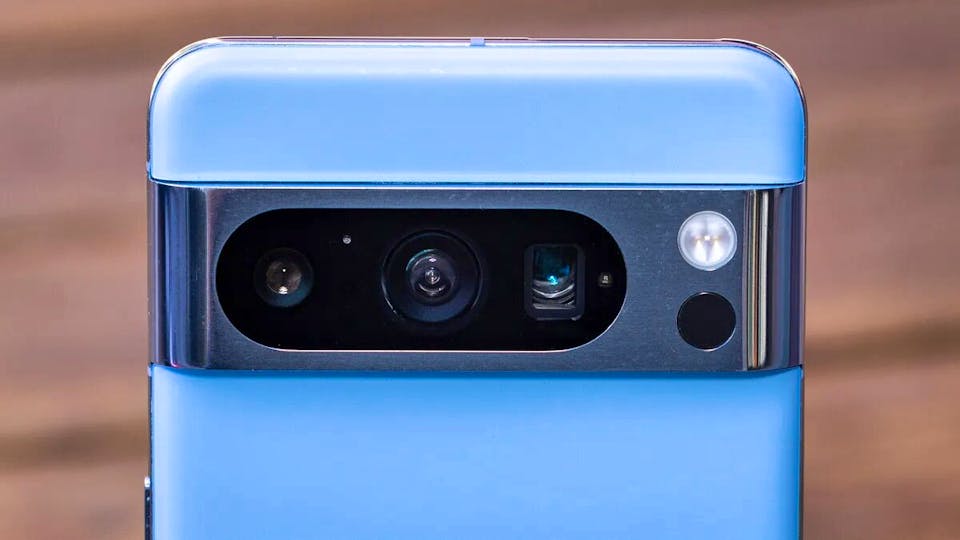 The Google Pixel 8 Pro rear camera setup.