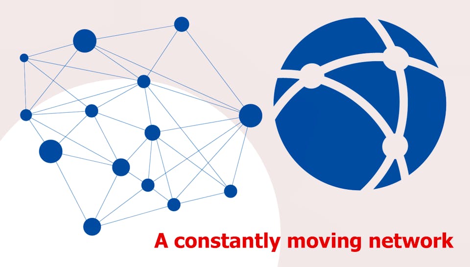 A constantly moving network.